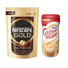 Nescafe Gold 200 gr Paket + Nestle Coffee Mate 400