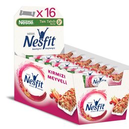 Nesfit 16'lı 23.5 gr Kırmızı Meyveli Tam Tahıl Bar
