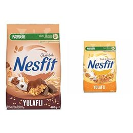 Nestlé 400 gr Nesfit Çikolatalı Tam Tahıl ve Pirinç Gevreği + 400 gr Nesfit Ballı ve Bademli Tam Tahıl ve Pirinç Gevreği