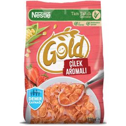 Nestle Gold Corn Flakes Çilek Aromalı 310 gr Tam Tahıl Mısır Gevreği