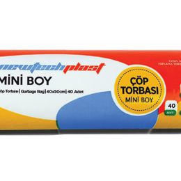 Newtechplast Mini Boy Beyaz 40x50 cm 5 Rulo 200 Adet Çöp Torbası