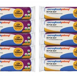 Newtechplast Orta Boy Mavi 55x60 cm 10 Rulo 200 Adet Çöp Torbası