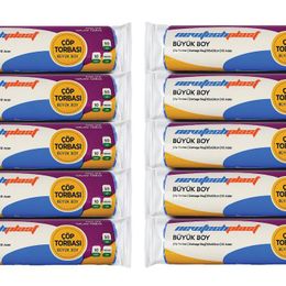 Newtechplast Orta Boy Mavi 55x60 cm 10 Rulo 200 Adet Çöp Torbası