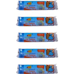 Niceplast 20 Adetlik 5 Rulo Mavi Orta Boy 55x60 cm 30 L Çöp Poşeti