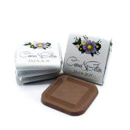 Nin Chocolate 125 Adet Dökme Çiçek Baskılı Söz Ve Nişan Çikolatası