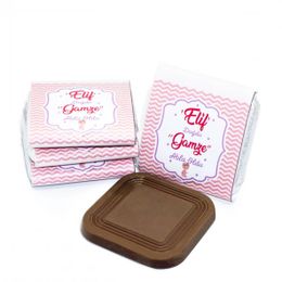 Nin Chocolate 125 Adet Pembe Çizgi Kız Bebek Dökme Bebek Çikolatası