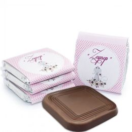 Nin Chocolate 125 Adet Pembe Kedi Kız Bebek Dökme Bebek Çikolatası