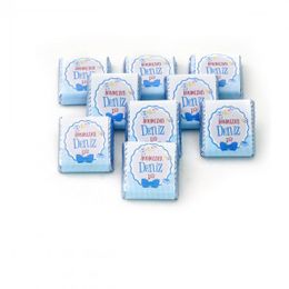 Nin Chocolate 45 Adet Kare Hoşgeldin Baskılı Erkek Bebek Çikolatası