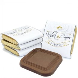 Nin Chocolate 70 Adet Dökme Altın Baskılı Söz Ve Nişan Çikolatası