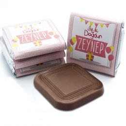 Nin Chocolate 70 Adet Pembe Balon Kız Bebek Dökme Bebek Çikolatası