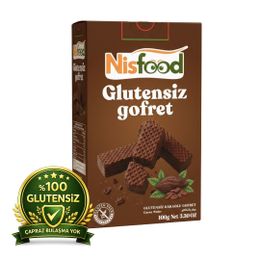 NisFood 3x100 gr Glutensiz Kakaolu Gofret