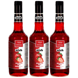 Nish 3x700 ml Çilek Aromalı Şurup