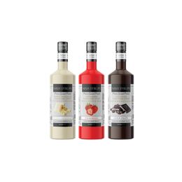 Nish 700 ml Çikolata + 700 ml Çilek + 700 ml Beyaz Çikolata Aromalı Şurup