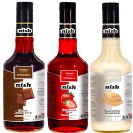 Nish Kahve 3x700 ml Çikolata Çilek Beyaz Çikolata Şurupları