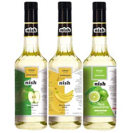 Nish Kahve 3x700 ml Elma Muz Limon Şurupları