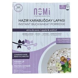 Nomi 8x50 gr Elma ve Cevizli Hazır Yulaf Lapası