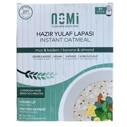 Nomi 8x50 gr Muz ve Bademli Hazır Yulaf Lapası
