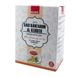 Nurs 42'li Sarı Kantaron-Kediotu Karışık Süzme Poşet Bitki Çayı
