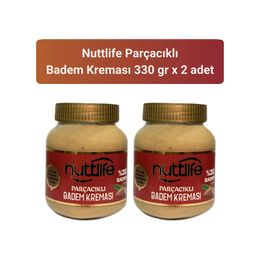 Nuttlife 2x330 gr Parçacıklı Badem Kreması