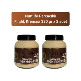Nuttlife 2x330 gr Parçacıklı Fındık Kreması