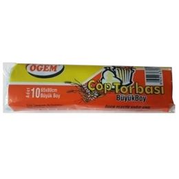 Ögem Büyük Boy 10 Rulo Mavi 65 x 80 cm Çöp Torbası