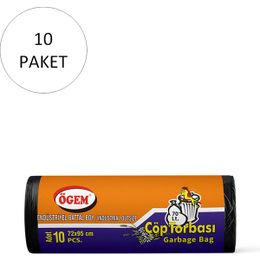 Ögem Endüstriyel Boy 72x95 cm 10'lu Rulo 20 Paket Çöp Poşeti