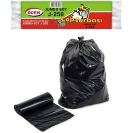 Ögem J-250 Jumbo Boy 5 Adet Siyah 80 x 110 cm Çöp Torbası