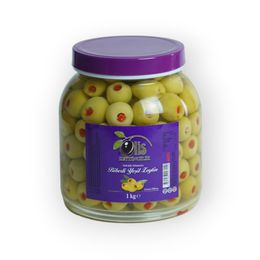 Olis Zeytincilik 1 kg Biber Dolgulu Yeşil Zeytin