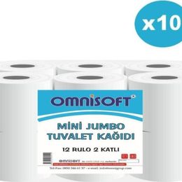 Omnisoft 10 Koli 120 Rulo Mini Jumbo Tuvalet Kağıdı