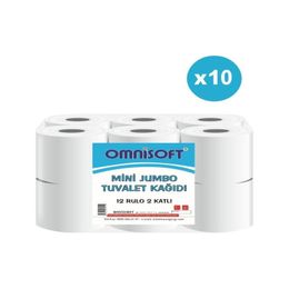 Omnisoft 10 Koli 120 Rulo Mini Jumbo Tuvalet Kağıdı