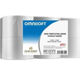 Omnisoft 3 kg 12 Rulo Mini Cimri İçten Çekmeli Tuvalet Kağıdı
