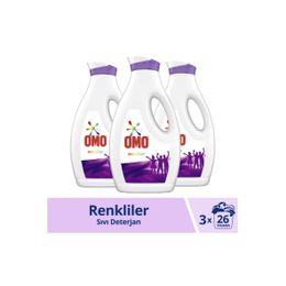 Omo 26 Yıkama 3x1.69 lt Renk Koruma Renkliler için Sıvı Deterjan