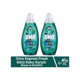 Omo 2x1480 ml Express Fresh Kötü Koku Karşıtı Beyaz ve Renkliler Sıvı Çamaşır Deterjanı