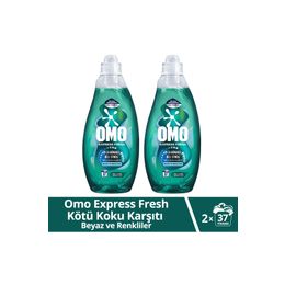 Omo 2x1480 ml Express Fresh Kötü Koku Karşıtı Beyaz ve Renkliler Sıvı Çamaşır Deterjanı