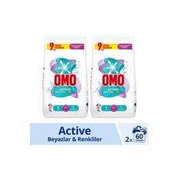 Omo 2x9 kg Beyazlar ve Renkliler Active Toz Çamaşır Deterjanı