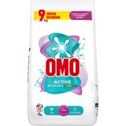 Omo 2x9 kg Beyazlar ve Renkliler Active Toz Çamaşır Deterjanı