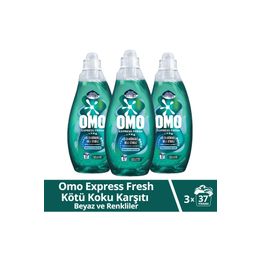 Omo 3x1480 ml Express Fresh Kötü Koku Karşıtı Beyaz ve Renkliler Sıvı Çamaşır Deterjanı