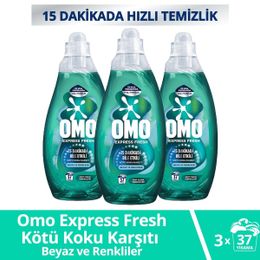 Omo 3x1480 ml Express Fresh Kötü Koku Karşıtı Beyaz ve Renkliler Sıvı Çamaşır Deterjanı