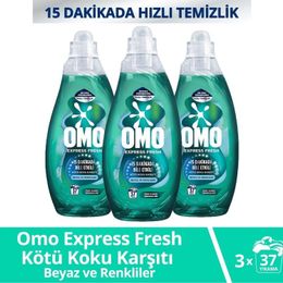 Omo 3x1480 ml Express Fresh Kötü Koku Karşıtı Beyaz ve Renkliler Sıvı Çamaşır Deterjanı