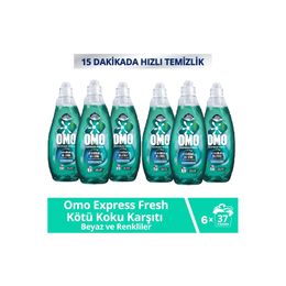 Omo 6x1480 ml Express Fresh Kötü Koku Karşıtı Beyaz ve Renkliler Sıvı Çamaşır Deterjanı