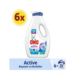 Omo 6x1690 ml Active Beyazlar ve Renkliler İçin Sıvı Çamaşır Deterjanı