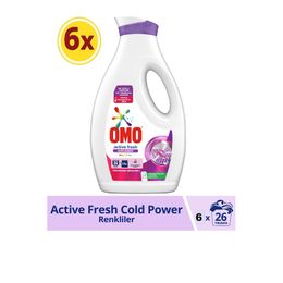 Omo 6x1690 ml Active Beyazlar ve Renkliler İçin Sıvı Çamaşır Deterjanı
