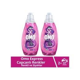 Omo Express Fresh Capcanlı Renkler Renkli ve Siyahlar 2x1480 ml Çamaşır Deterjanı