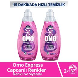 Omo Express Fresh Capcanlı Renkler Renkli ve Siyahlar 2x1480 ml Çamaşır Deterjanı