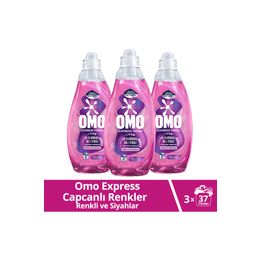Omo Express Fresh Capcanlı Renkler Renkli ve Siyahlar 3x1480 ml Çamaşır Deterjanı