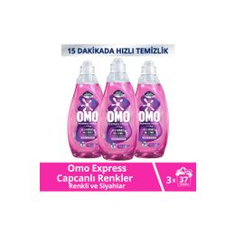Omo Express Fresh Capcanlı Renkler Renkli ve Siyahlar 3x1480 ml Çamaşır Deterjanı
