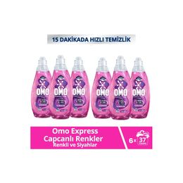 Omo Express Fresh Capcanlı Renkler Renkli ve Siyahlar 6x1480 ml Çamaşır Deterjanı