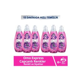 Omo Express Fresh Capcanlı Renkler Renkli ve Siyahlar 6x1480 ml Çamaşır Deterjanı