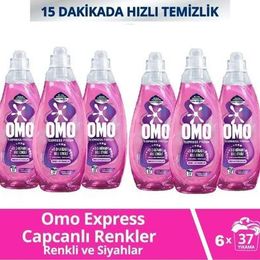 Omo Express Fresh Capcanlı Renkler Renkli ve Siyahlar 6x1480 ml Çamaşır Deterjanı