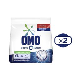 OMO Matik 2x1.2 kg Active Oxygen Toz Deterjan